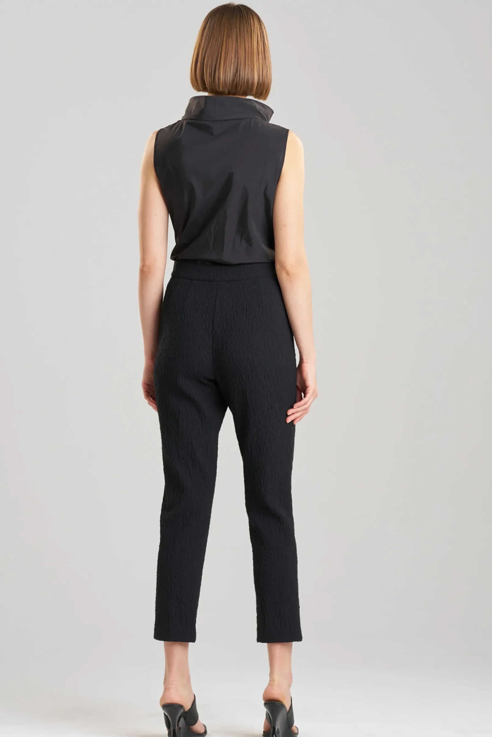 Natori Pants, Skirts & Shorts-Stretch Texture Jacquard Ankle Pants