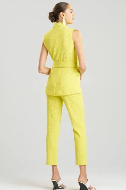 Natori Jackets & Outerwear-Stretch Texture Jacquard Sleeveless Jacket