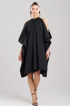 Natori Dresses|Wedding Guest Dresses-Taffeta Handkerchief Dress