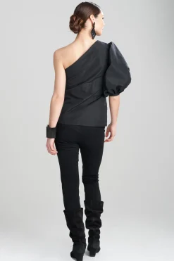 Natori Tops, Shirts & Tunics-Taffeta One Shoulder Balloon Sleeve Top