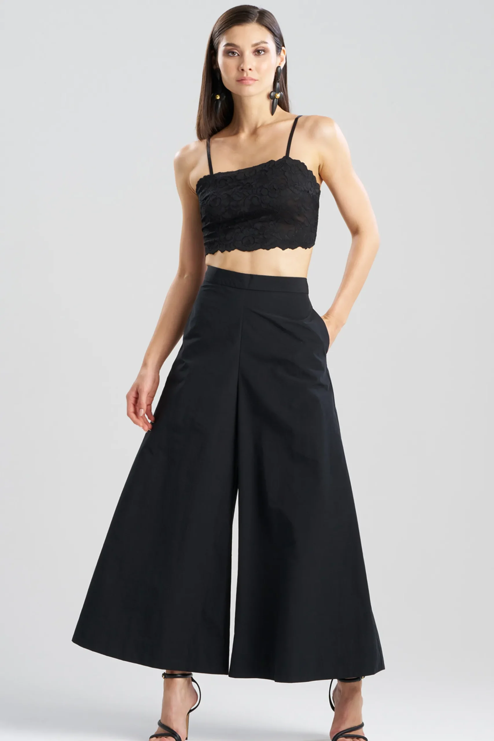 Natori Pants, Skirts & Shorts-Taffeta Palazzo Wide Leg Pants