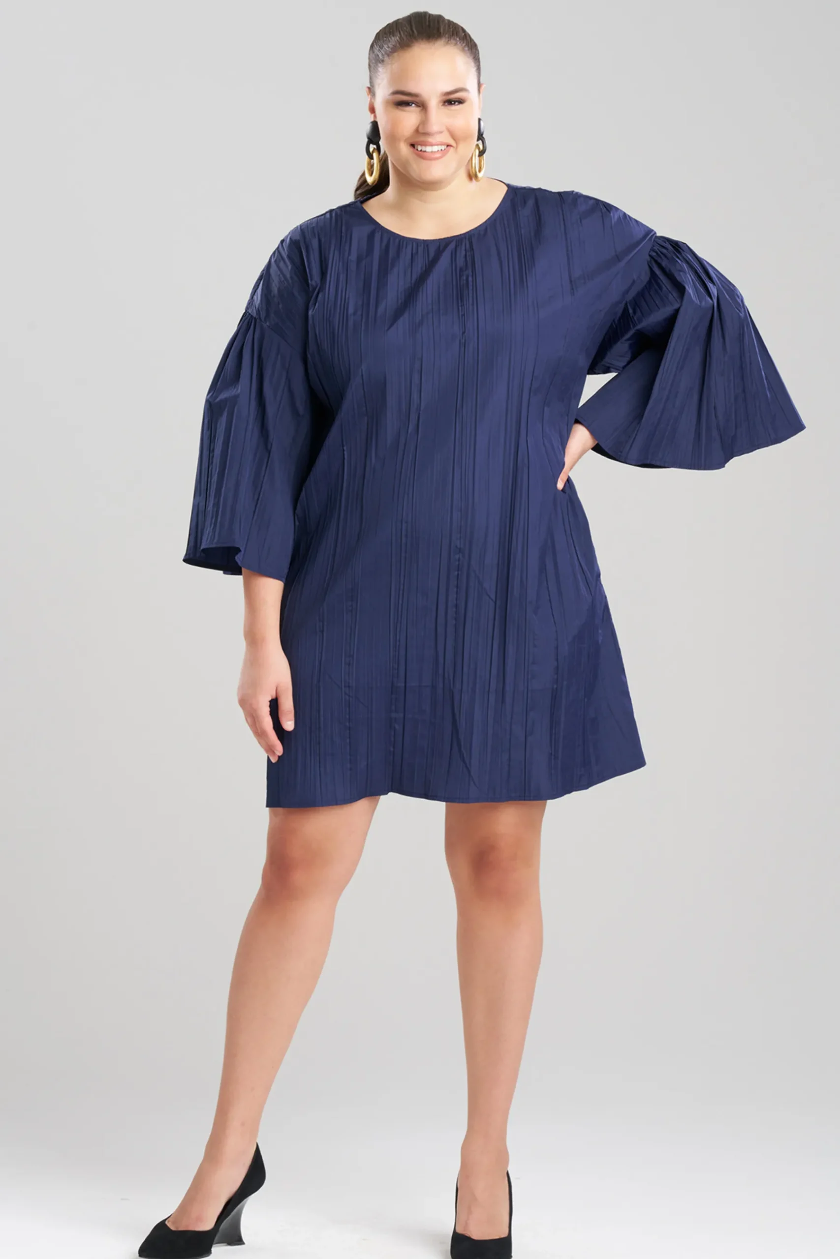 Natori Dresses-Taffeta Plisse Dress