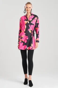Natori Tops, Shirts & Tunics-Taichou Cotton Silk Surplice Tie Shirt
