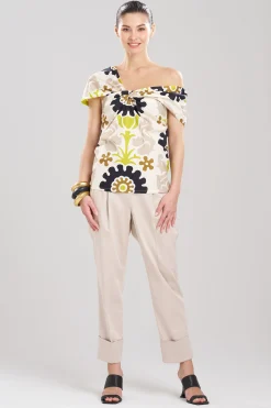 Natori Tops, Shirts & Tunics-Talitha Cotton Poplin Asymmetrical Top