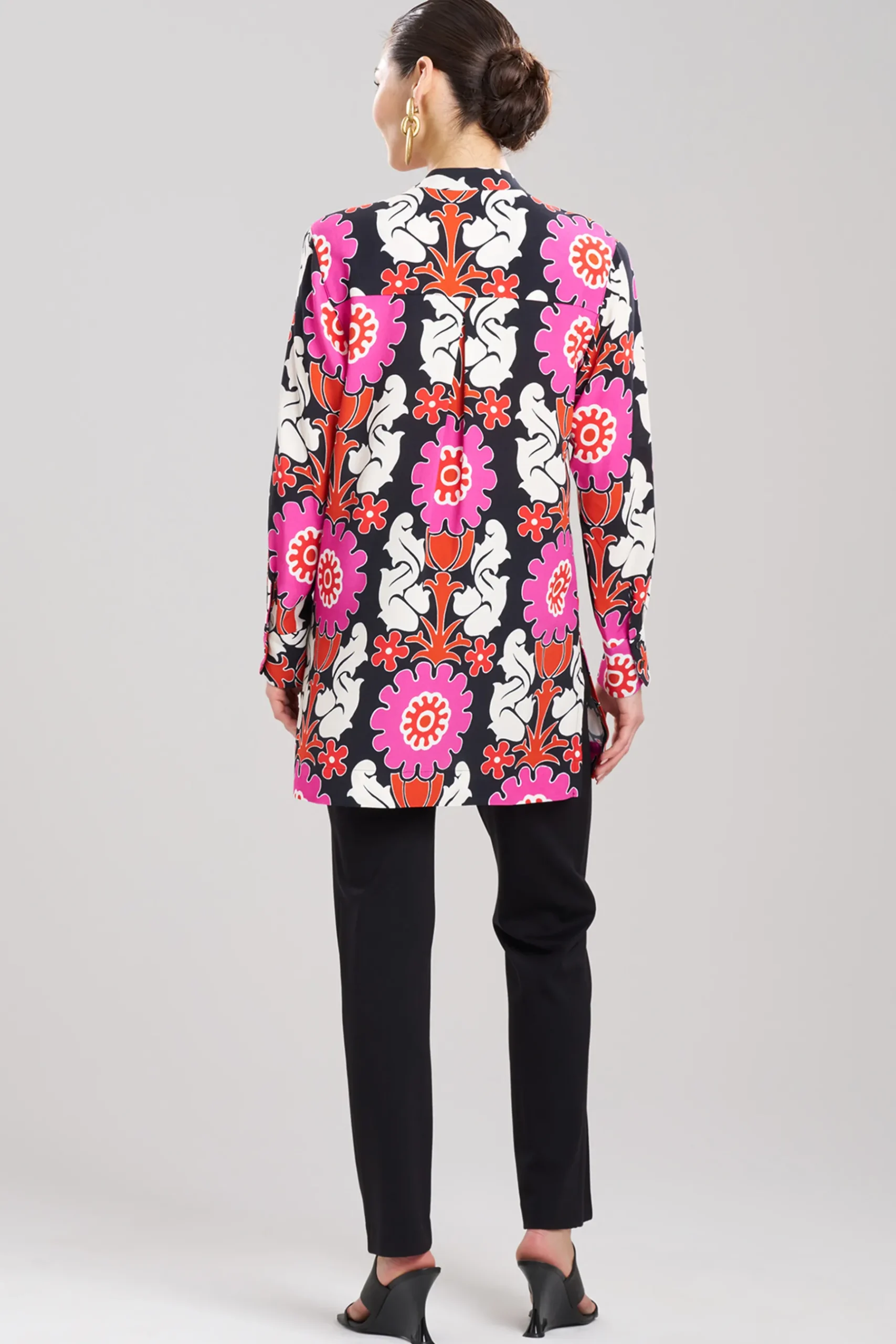 Natori Tops, Shirts & Tunics-Talitha Crepe Barong Half Placket Shirt