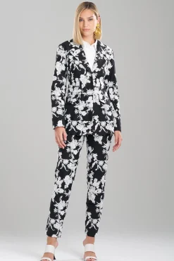 Natori Jackets & Outerwear-Tangier Embroidered Cotton Tailored Blazer