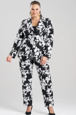 Natori Jackets & Outerwear-Tangier Embroidered Cotton Tailored Blazer