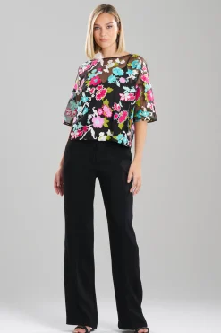 Natori Tops, Shirts & Tunics-Tangier Embroidered Tulle Top