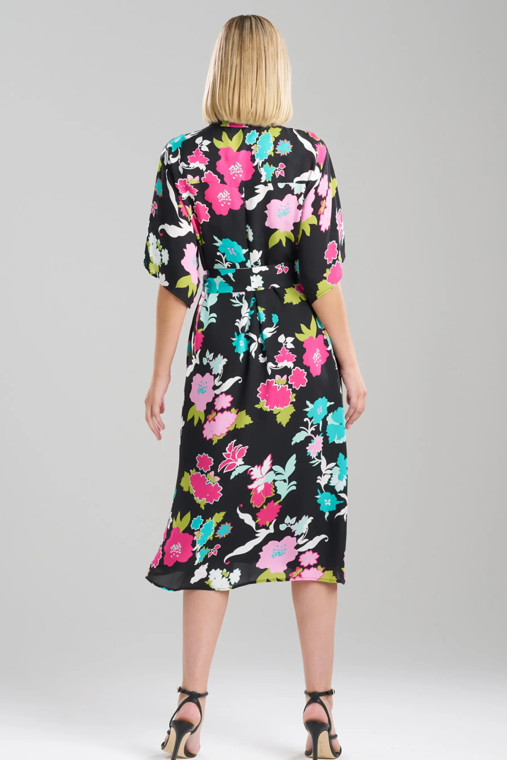 Natori Dresses-Tangier Printed Silk Georgette Shirtdress