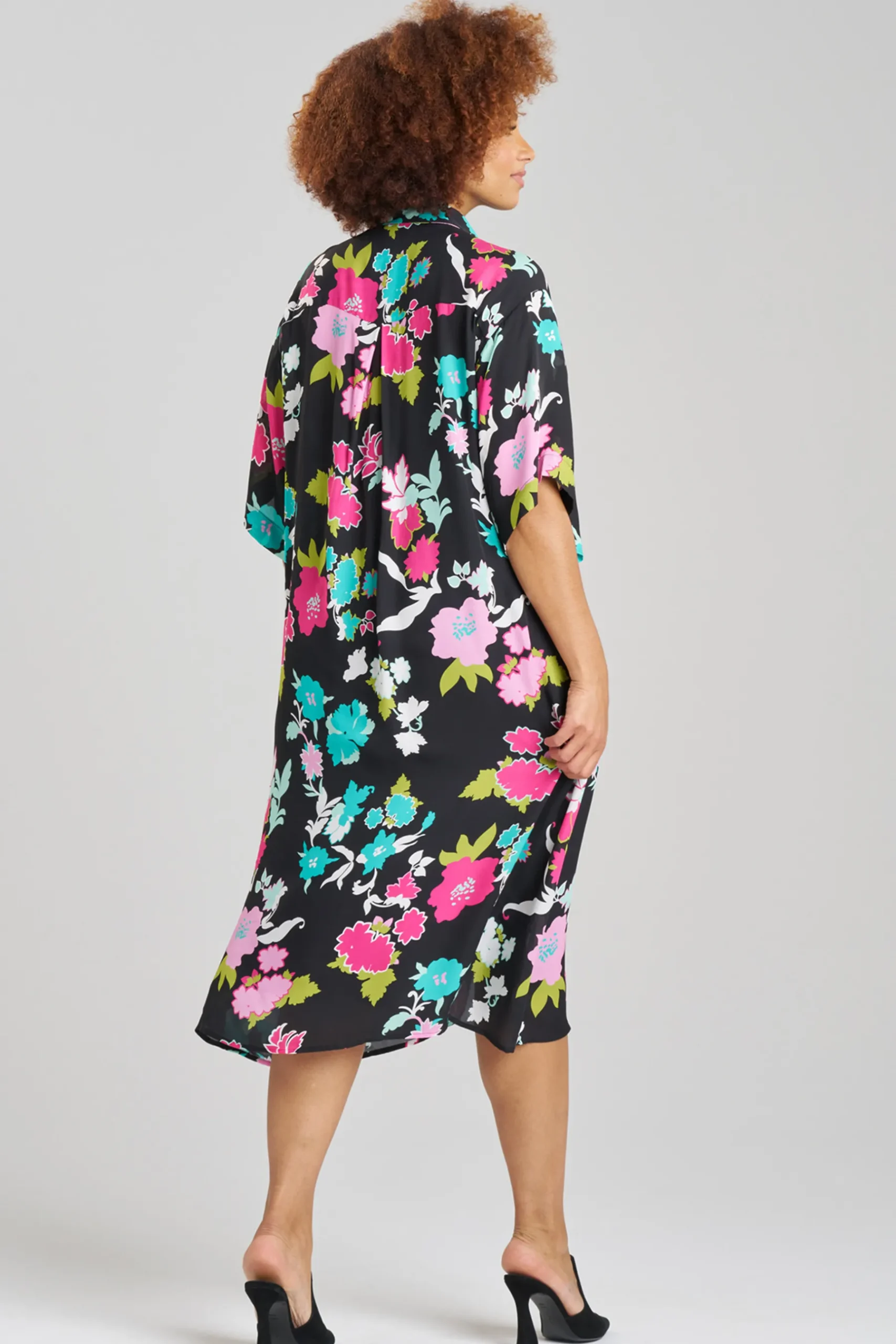 Natori Dresses-Tangier Printed Silk Georgette Shirtdress