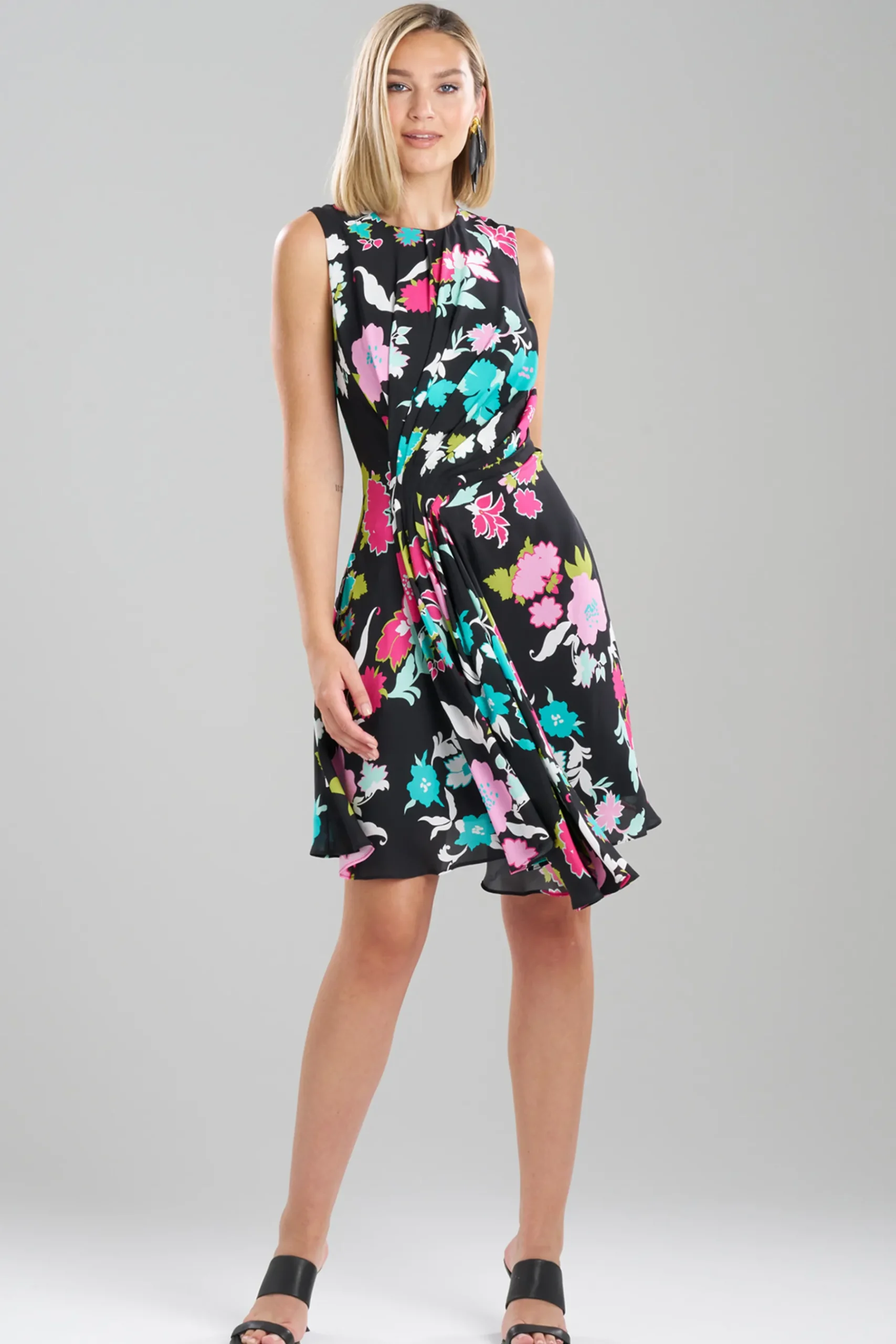Natori Dresses-Tangier Printed Silk Georgette Dress
