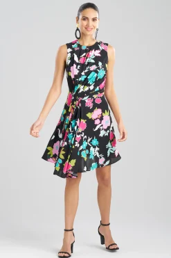 Natori Dresses-Tangier Printed Silk Georgette Dress