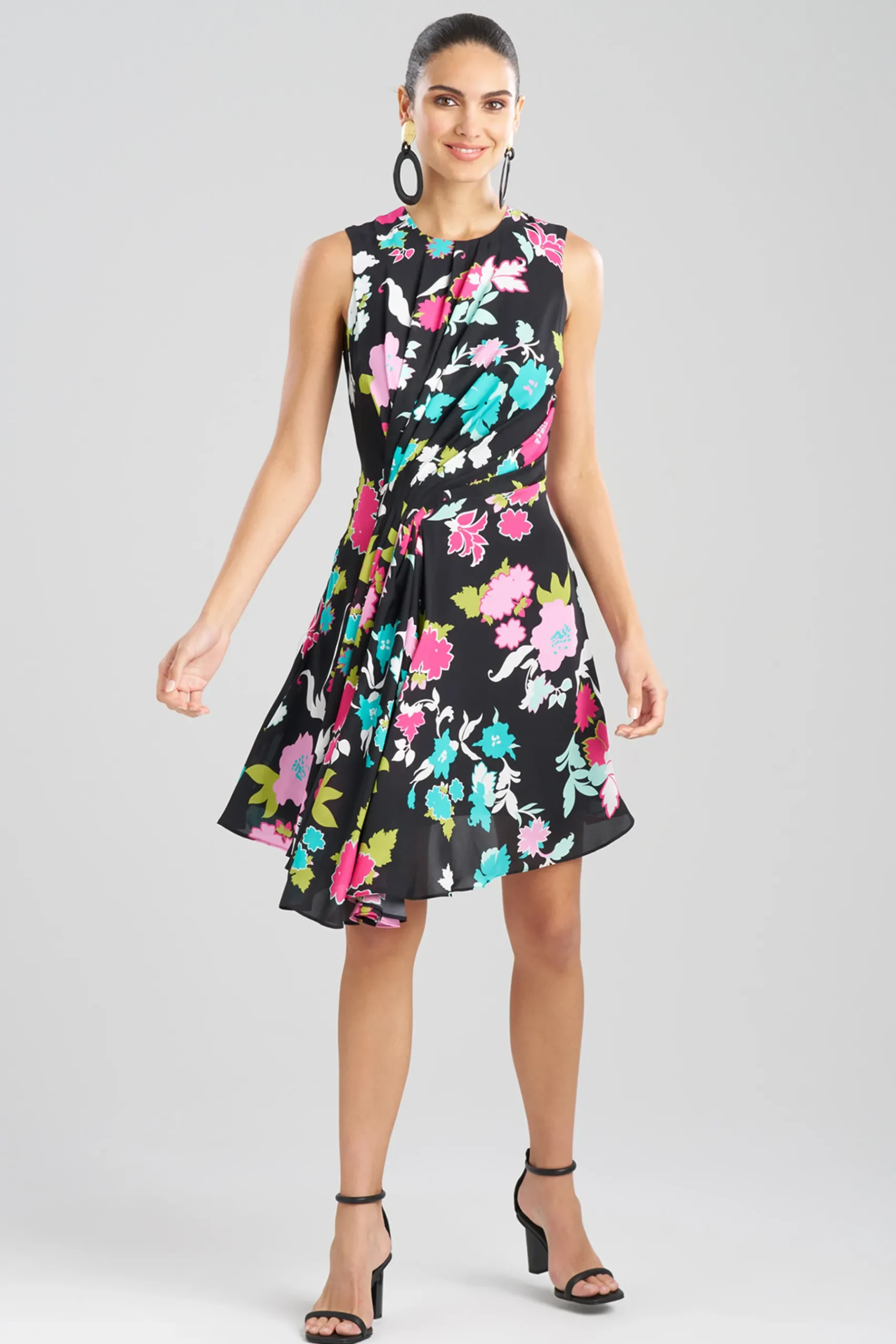 Natori Dresses-Tangier Printed Silk Georgette Dress