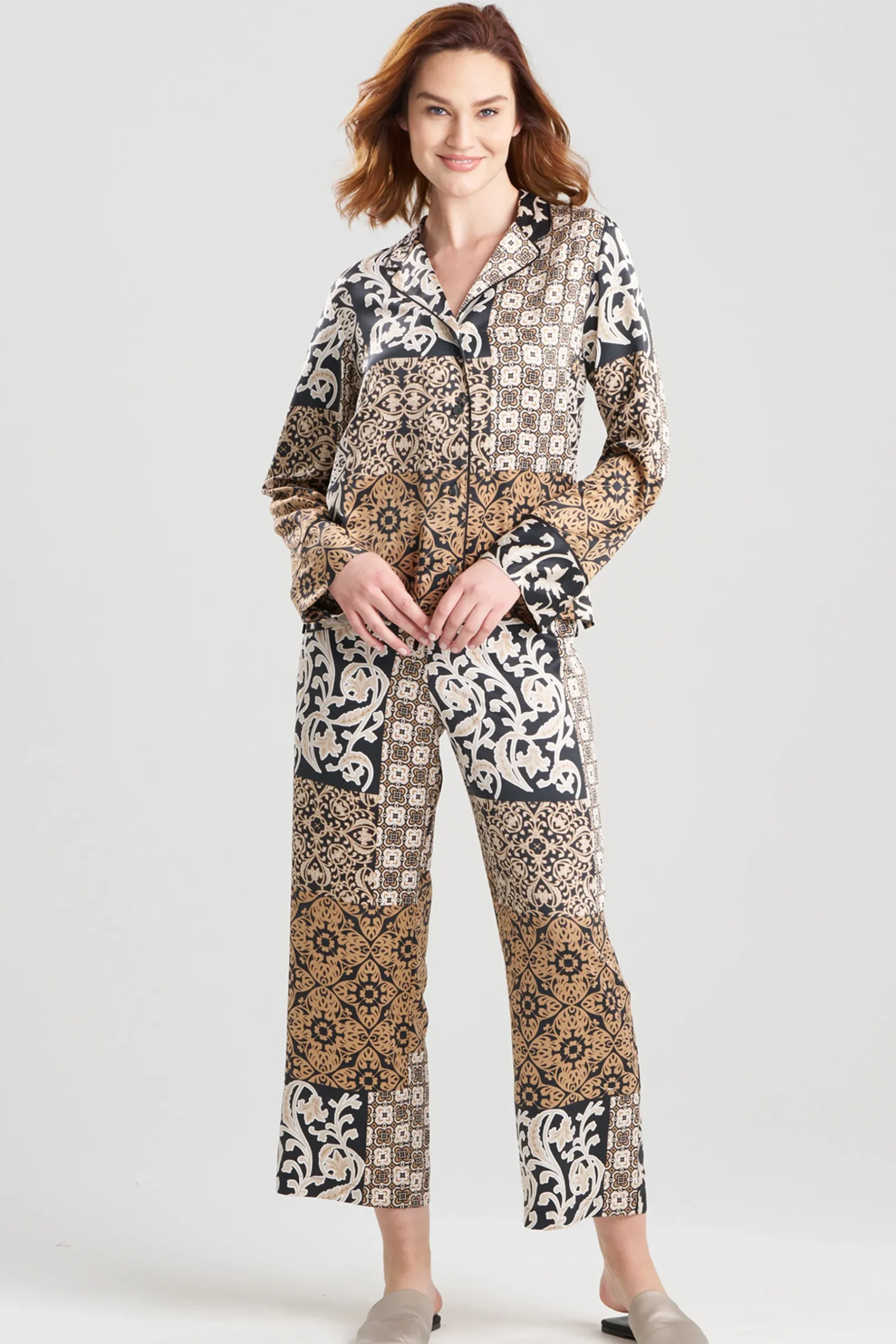 Natori Pajama Sets-Tapestry Notch PJ