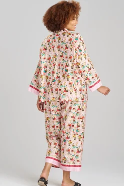 Natori Pajama Sets-Tea Garden Notch PJ