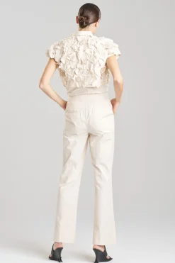Natori Jackets & Outerwear-Tech Cotton Taffeta Embroidered Bolero