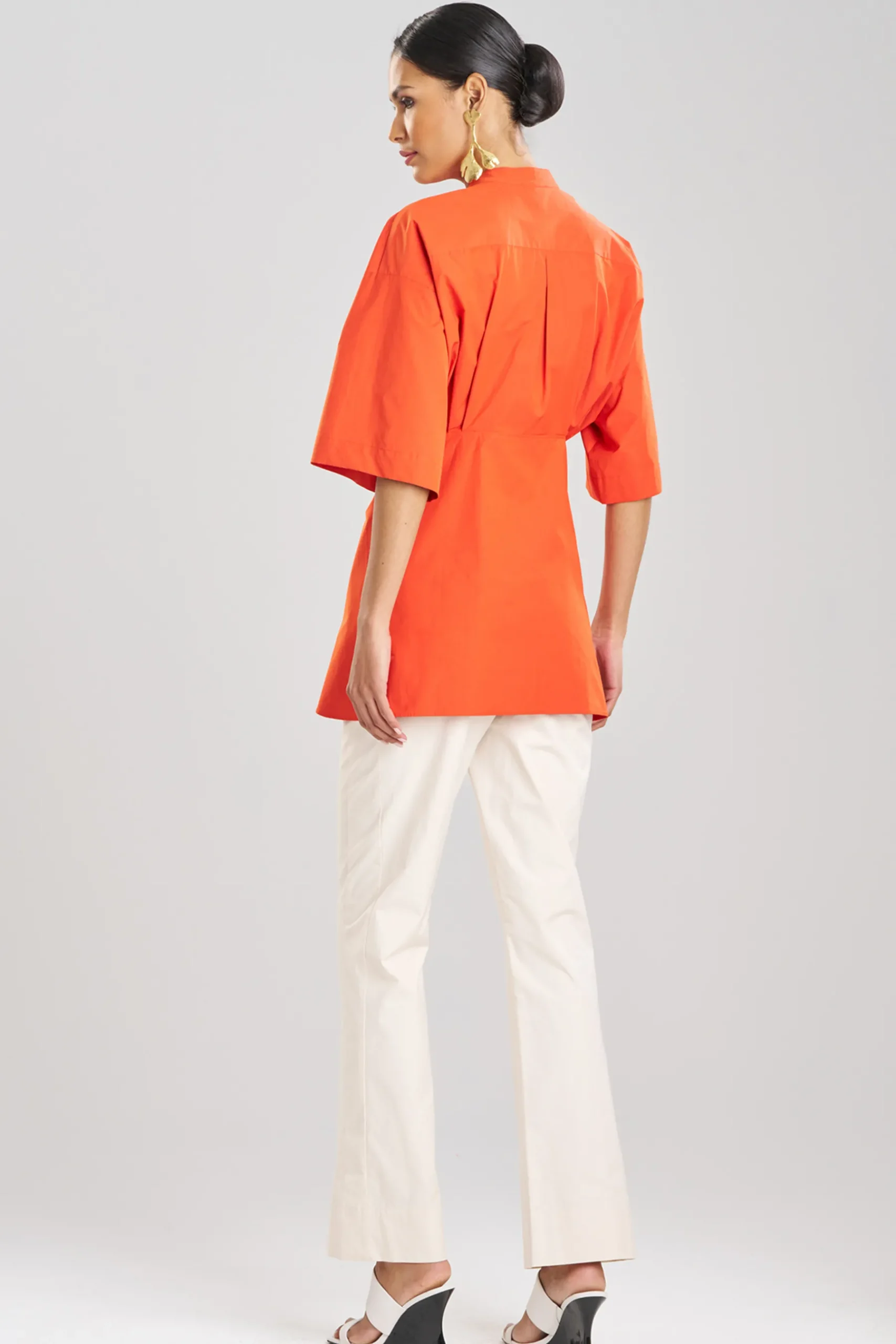 Natori Tops, Shirts & Tunics-Tech Cotton Taffeta Kimono Wrap Shirt