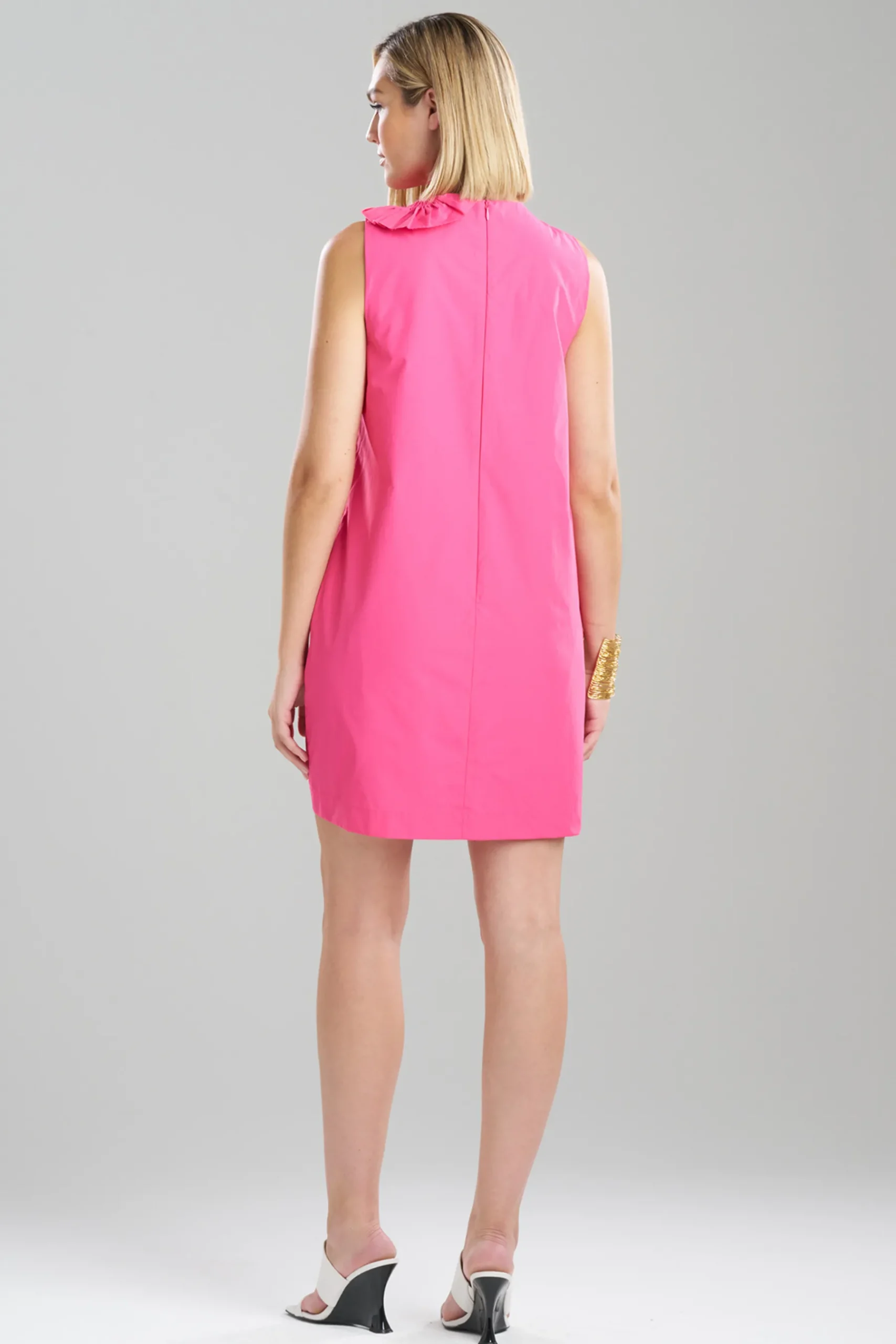 Natori Dresses-Techno Poplin Embroidered Shift Dress