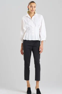 Natori Tops, Shirts & Tunics-Techno Poplin Pleated Shirt