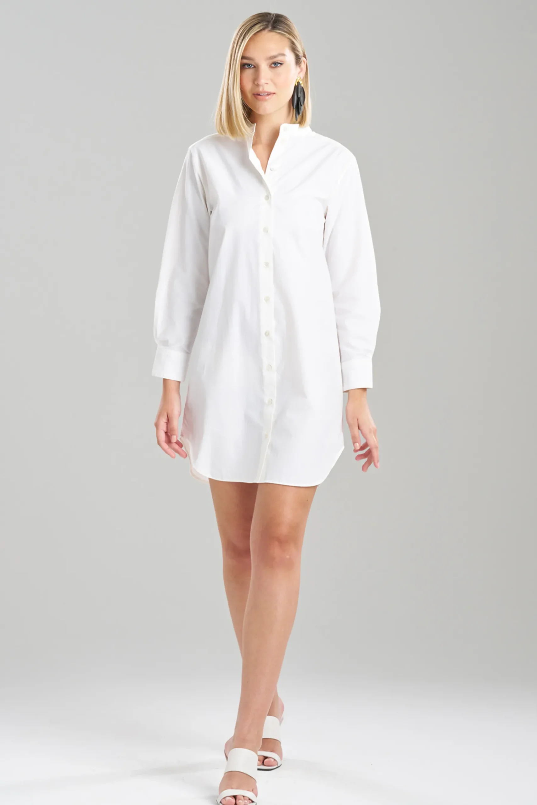 Natori Dresses-Techno Poplin Shirtdress