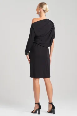 Natori Dresses-Tencel™ Asymmetrical Drape Dress