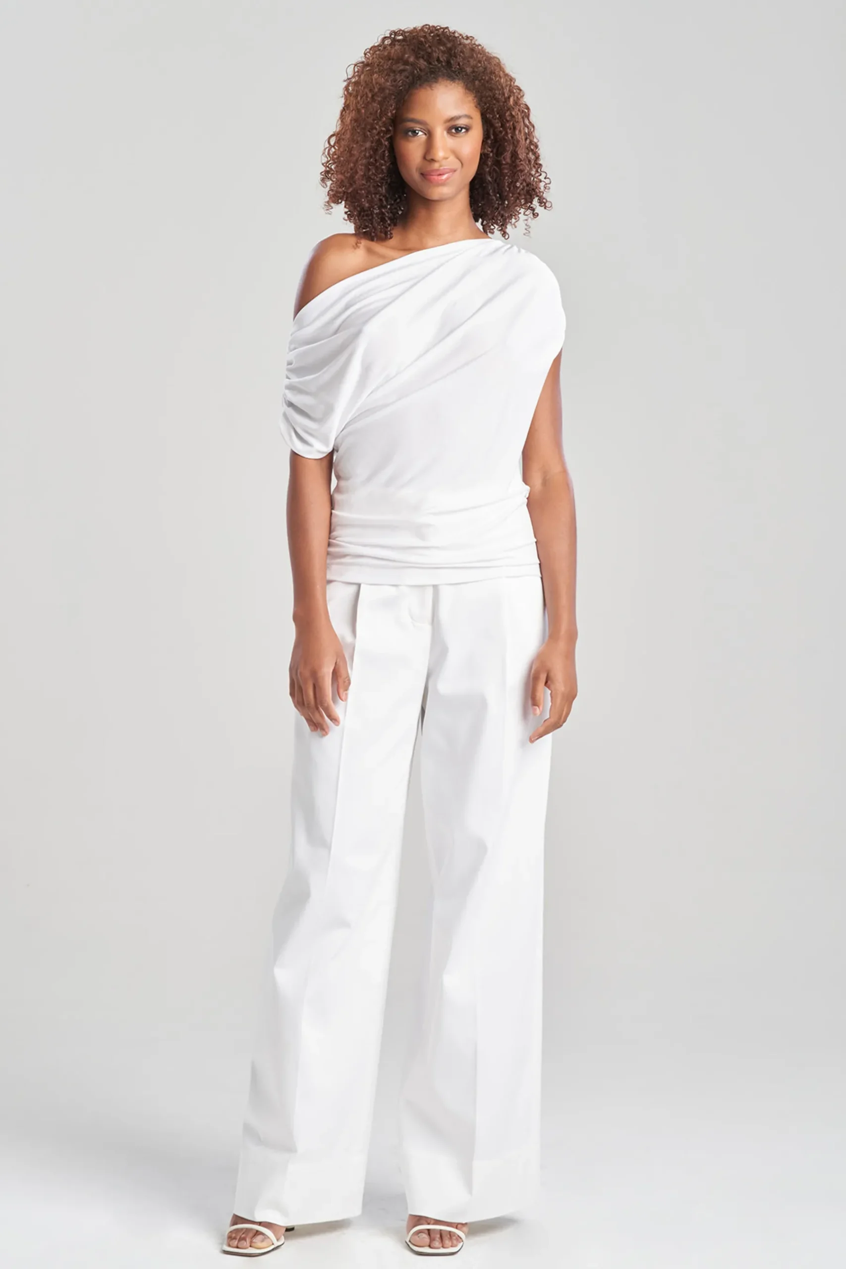 Natori Bridal Shower Outfits|Tops, Shirts & Tunics-Tencel™ Asymmetrical Drape Top