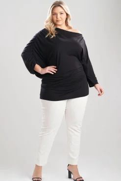 Natori Tops, Shirts & Tunics-TENCEL™ Jersey Asymmetrical Ruched Top