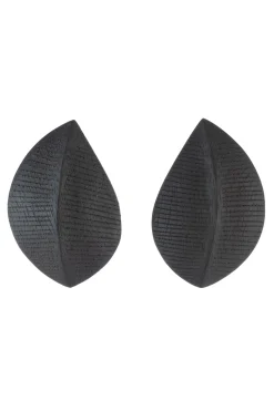 Natori Earrings-Textured Acacia Wood Earrings