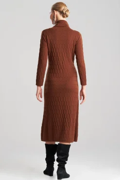 Natori Dresses|Knitwear-Textured Mandalay Turtleneck Dress