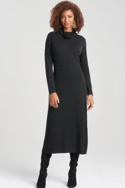 Natori Dresses|Knitwear-Textured Mandalay Turtleneck Dress