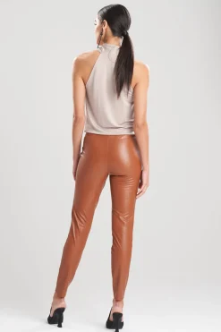 Natori Essentials|Pants, Skirts & Shorts-Vegan Leatherette Leggings