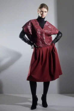 Natori Tops, Shirts & Tunics-Vegan Luxe Lambskin Cut Out Top