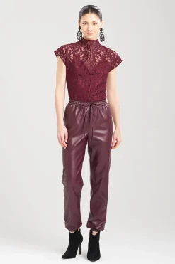 Natori Essentials|Pants, Skirts & Shorts-Vegan Luxe Lambskin Jogger Pants