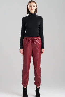 Natori Essentials|Pants, Skirts & Shorts-Vegan Luxe Lambskin Jogger Pants