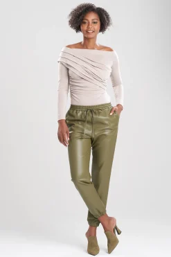 Natori Essentials|Pants, Skirts & Shorts-Vegan Luxe Lambskin Jogger Pants