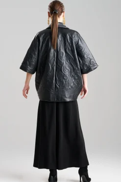 Natori Jackets & Outerwear-Vegan Luxe Lambskin Padded Shawl Collar Jacket