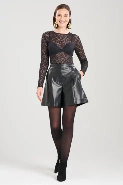 Natori Essentials|Pants, Skirts & Shorts-Vegan Luxe Lambskin Shorts