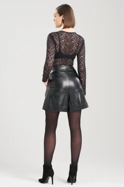 Natori Essentials|Pants, Skirts & Shorts-Vegan Luxe Lambskin Shorts