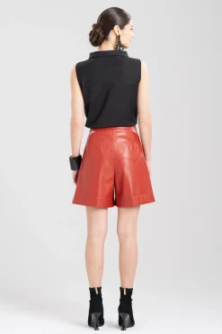 Natori Essentials|Pants, Skirts & Shorts-Vegan Luxe Lambskin Shorts