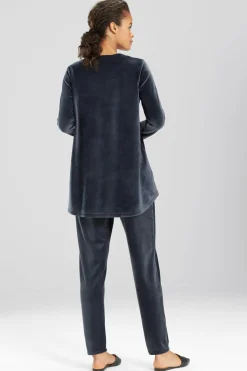 Natori Pajama Tops|Lounge Tops-Velour Long Sleeve Top