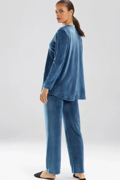 Natori Pajama Tops|Lounge Tops-Velour Long Sleeve Top