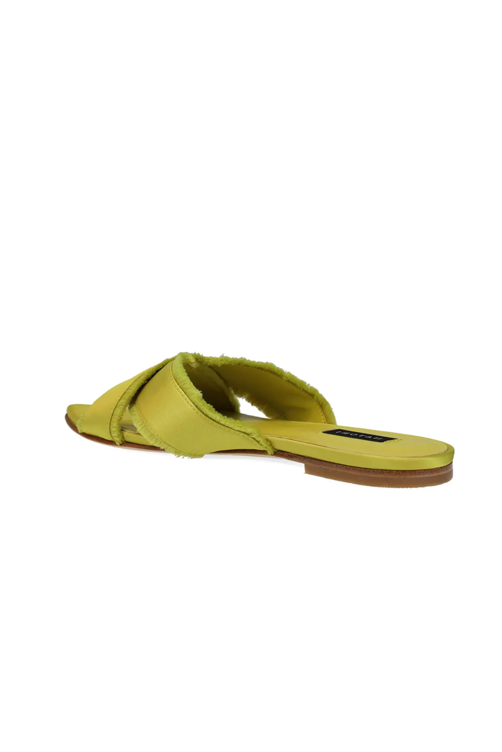 Natori Sandals|Slides-Wayu Satin Fringe Cross Slide Sandals