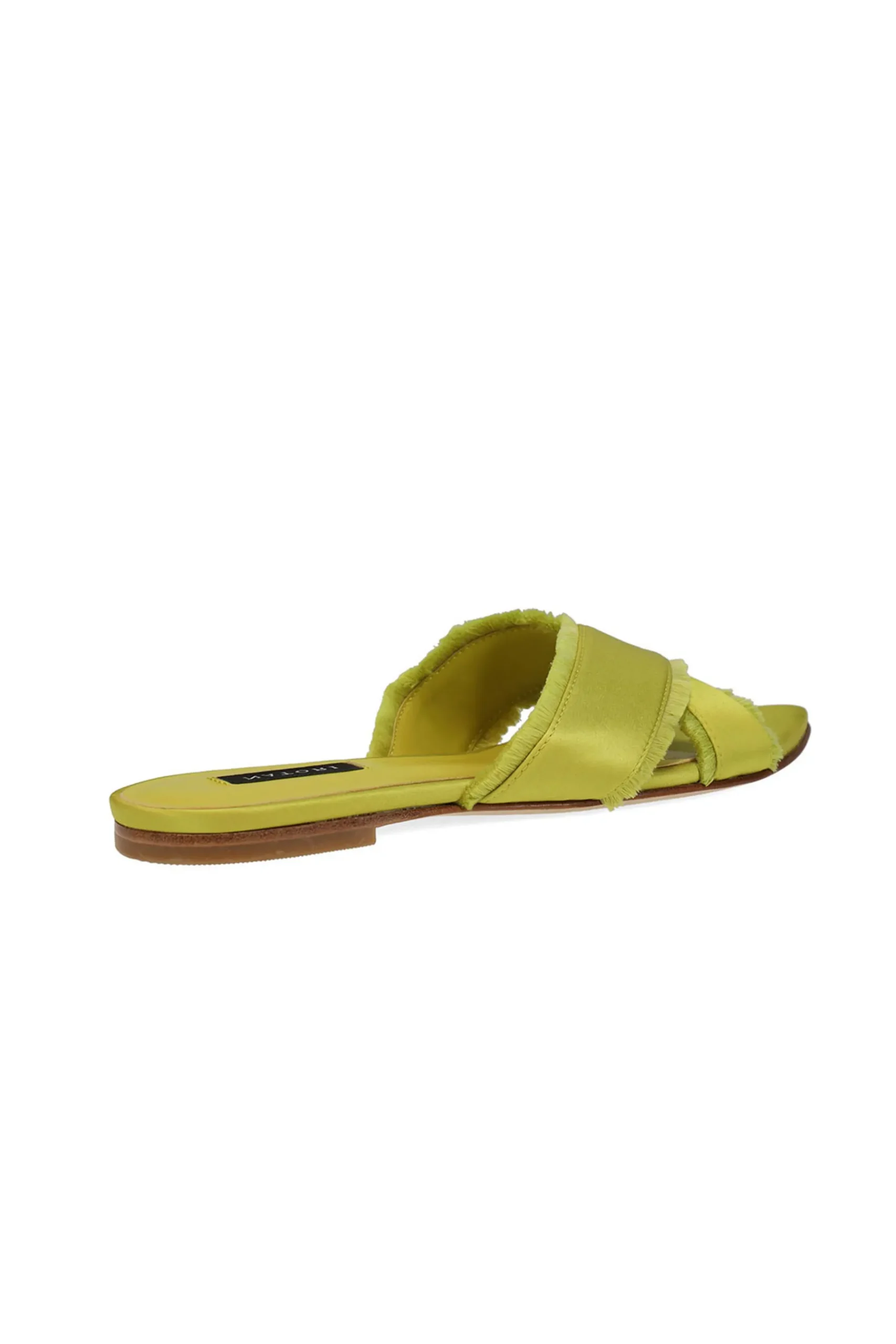 Natori Sandals|Slides-Wayu Satin Fringe Cross Slide Sandals