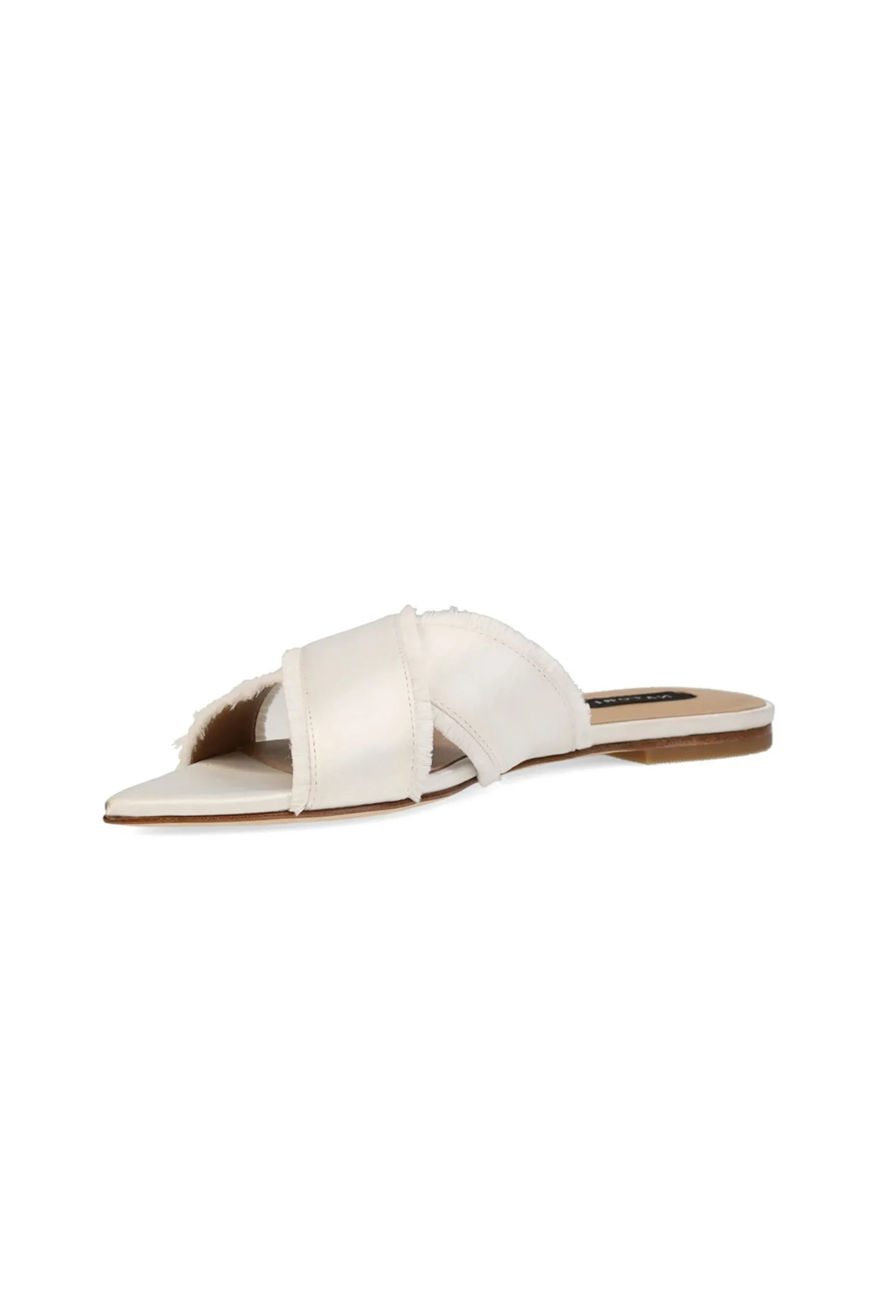 Natori Sandals|Slides-Wayu Satin Fringe Cross Slide Sandals
