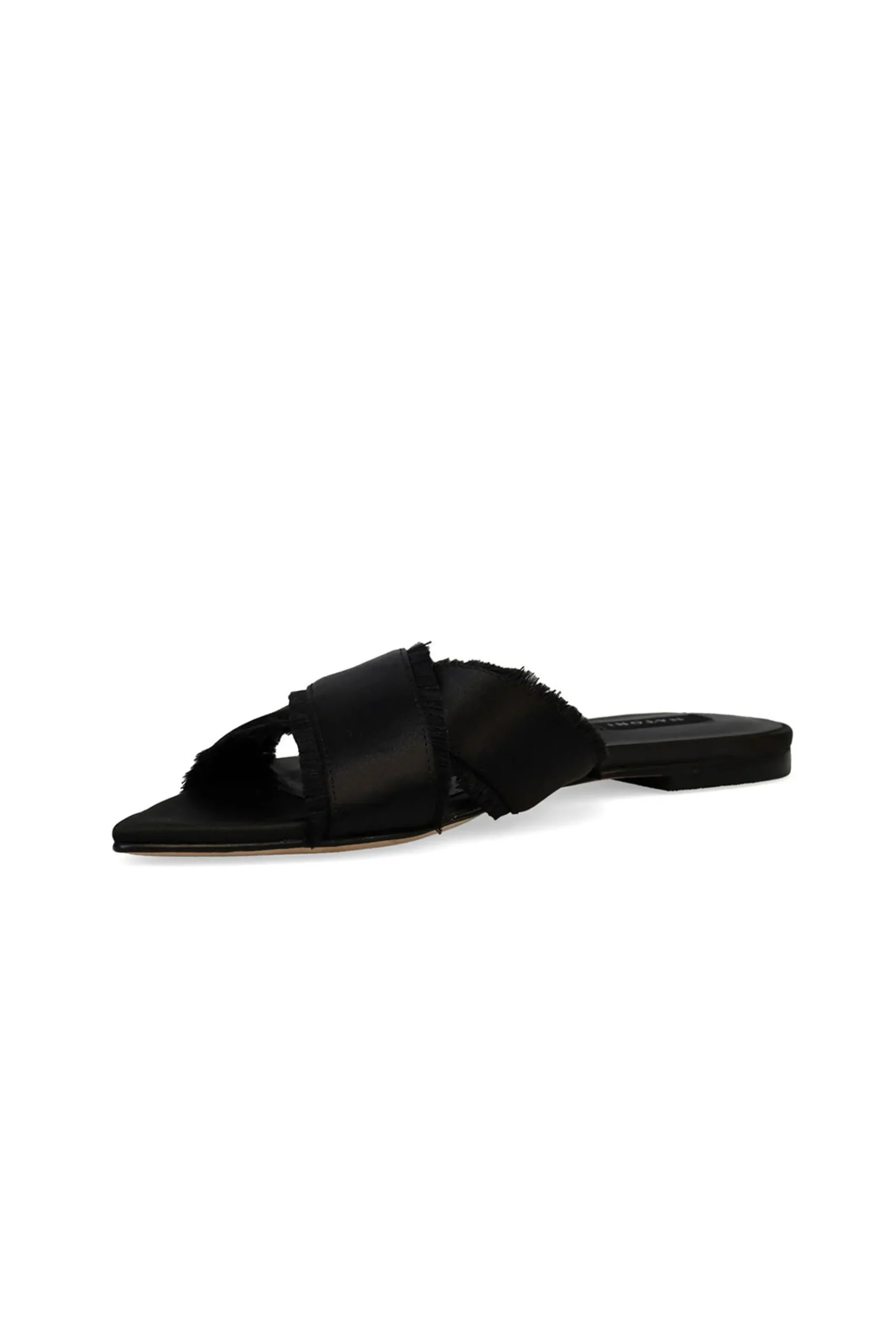 Natori Sandals|Slides-Wayu Satin Fringe Cross Slide Sandals
