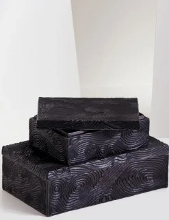 Natori Home Accents-Wood Grain Box