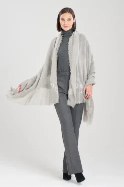 Natori Scarves & Shawls-Wool Embroidered Scarf