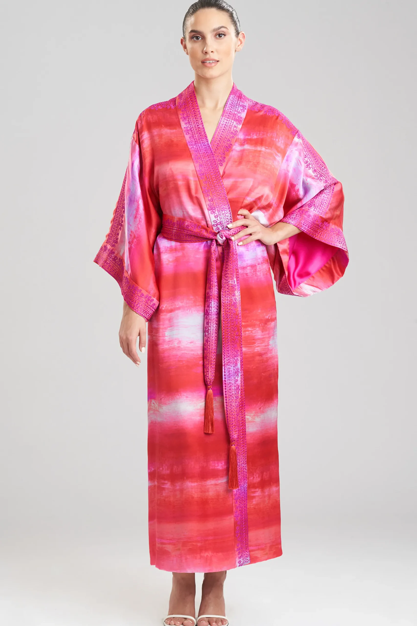 Natori Robes & Kimonos|Couture Robes-Yoriko Embroidery Silk Robe